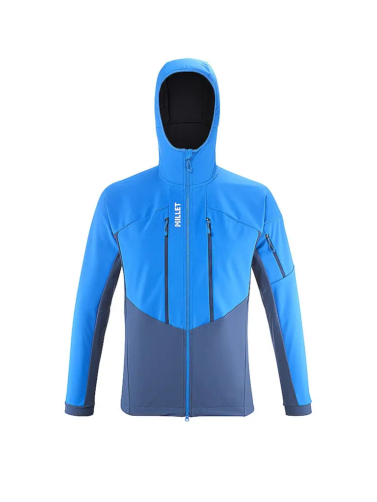 Giacca softshell da uomo White Shield Hoodie blu | S