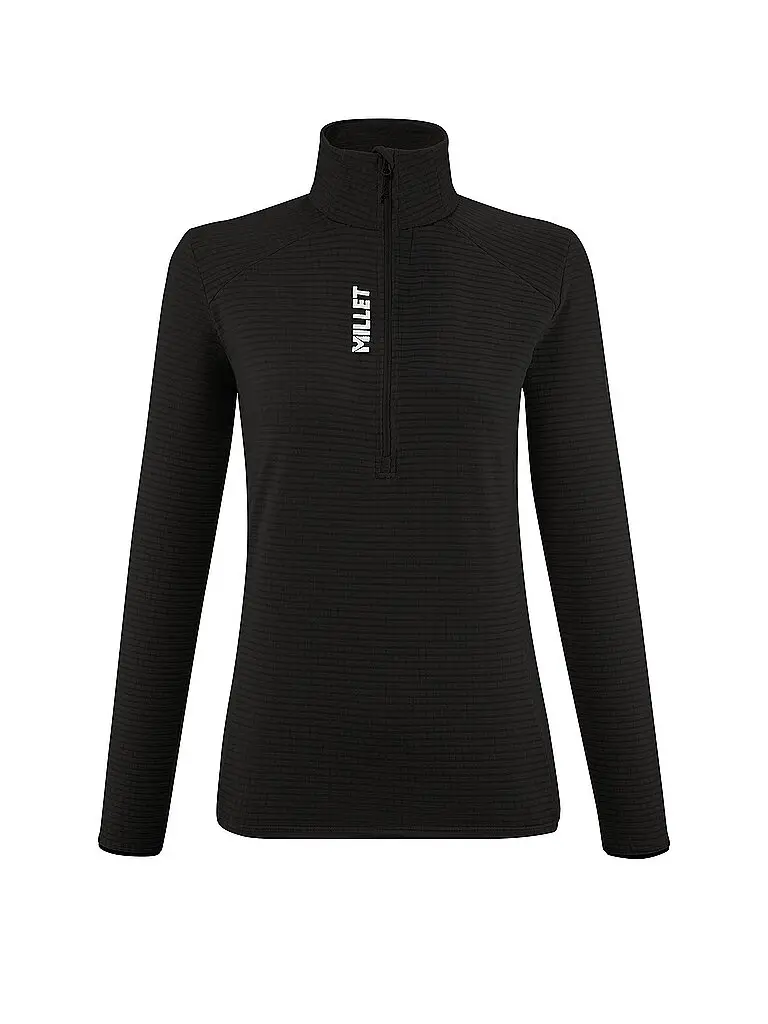 Zipshirt da donna Intense Fleece per escursioni nero | S