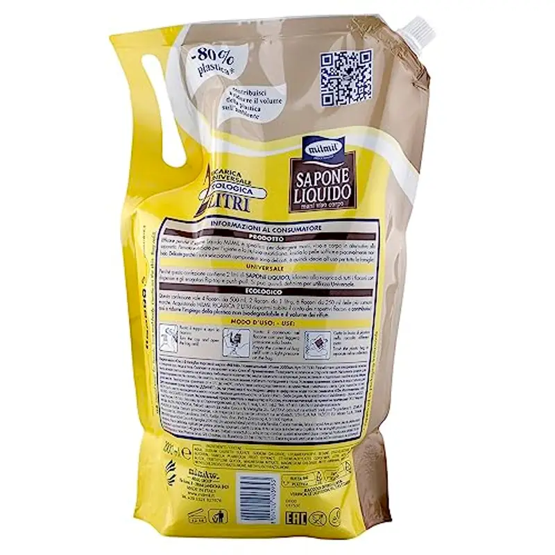 Milmil - Sapone Liquido, Cocco & Vaniglia, 2 l miniatura 2