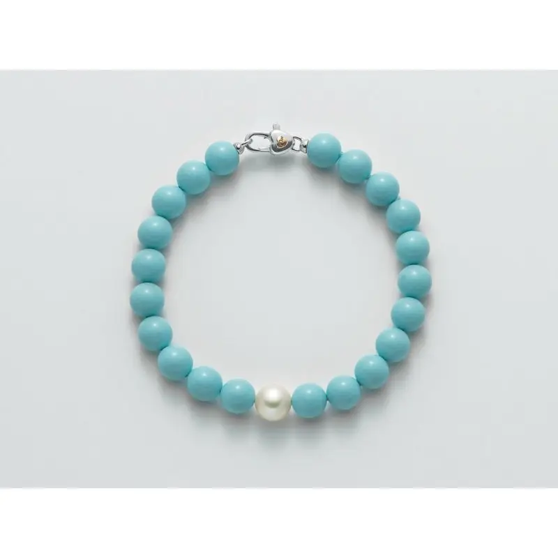 Bracciale Ag+Au+Pc+Aggl - Miluna - Donna