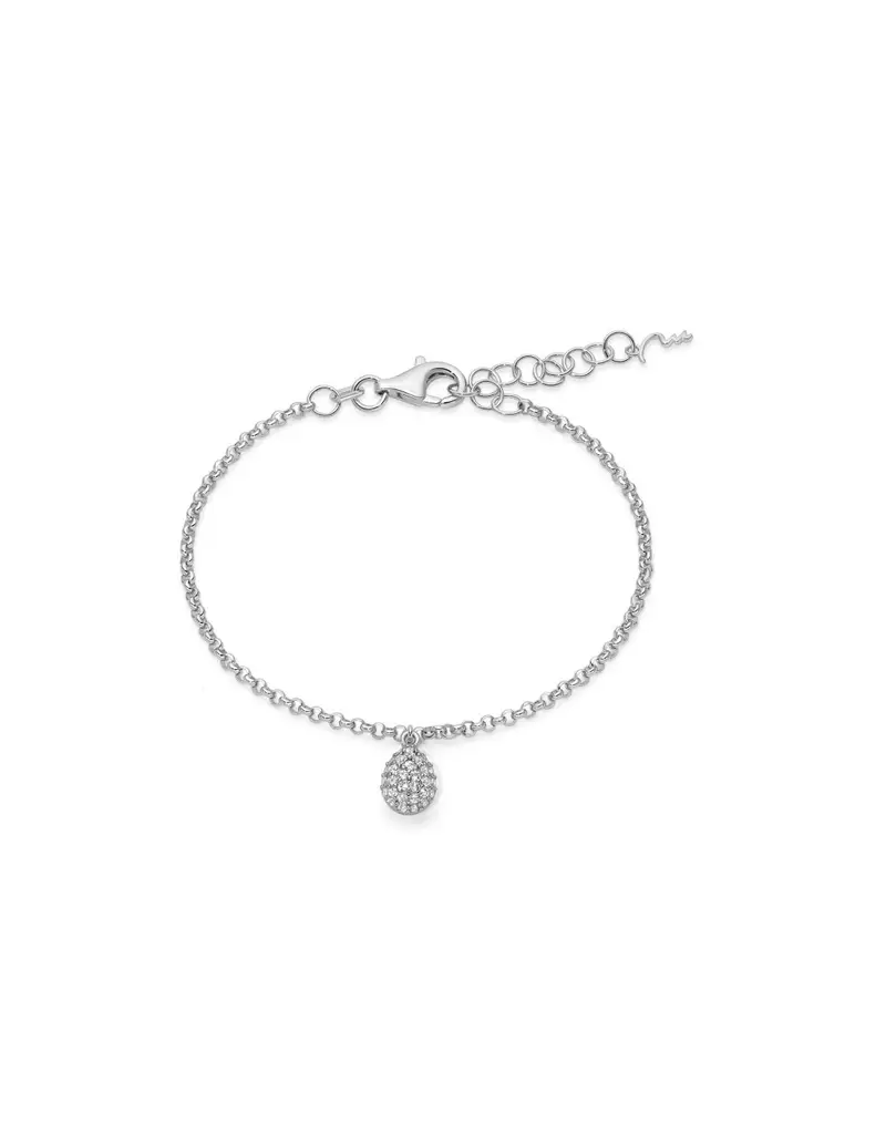 Bracciale MILUNA Giochi di Luce in argento 925 con pendente Goccia e Topazi bianchi BRD1096