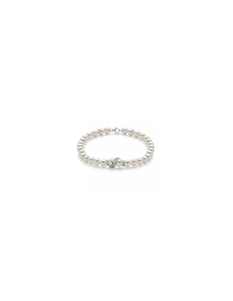 Bracciale MILUNA in oro 18Kt perle e diamanti PBR1527V