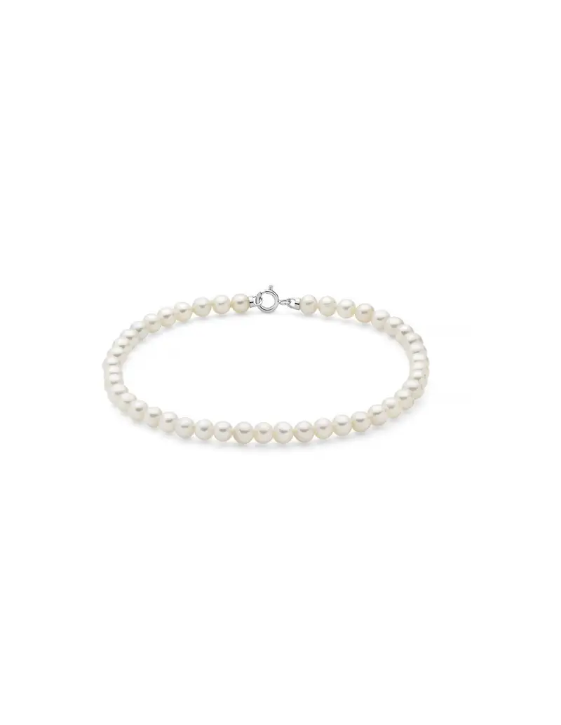 Bracciale MILUNA in oro bianco 18Kt e perle Ø 4,5-5 PBR3730