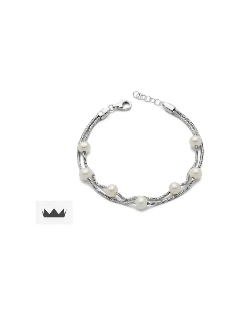 Bracciale MILUNA MISS ITALIA in argento 925 e perle - PBR2832