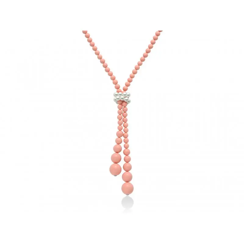 Collana Argento E Oro Con Perle - Miluna