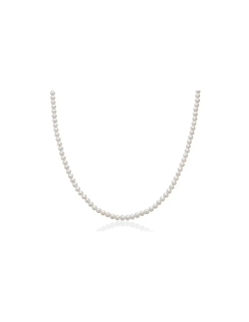 Collana filo di perle MILUNA in oro bianco 18Kt e perle Ø 4,5-5 PCL6773