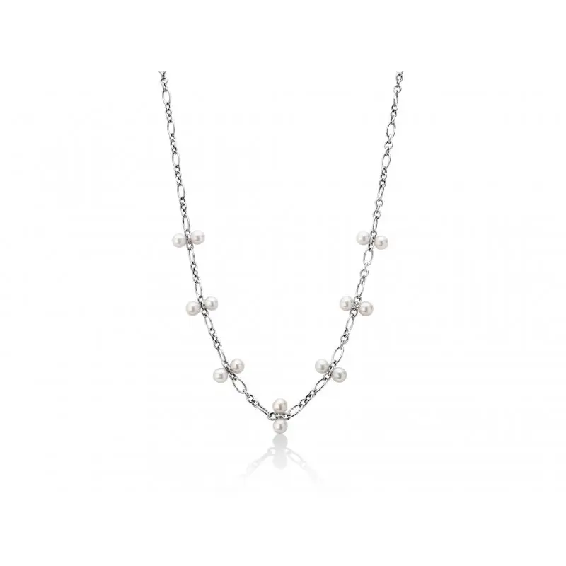 Collana - Giochi Di Perle - Argento - Miluna