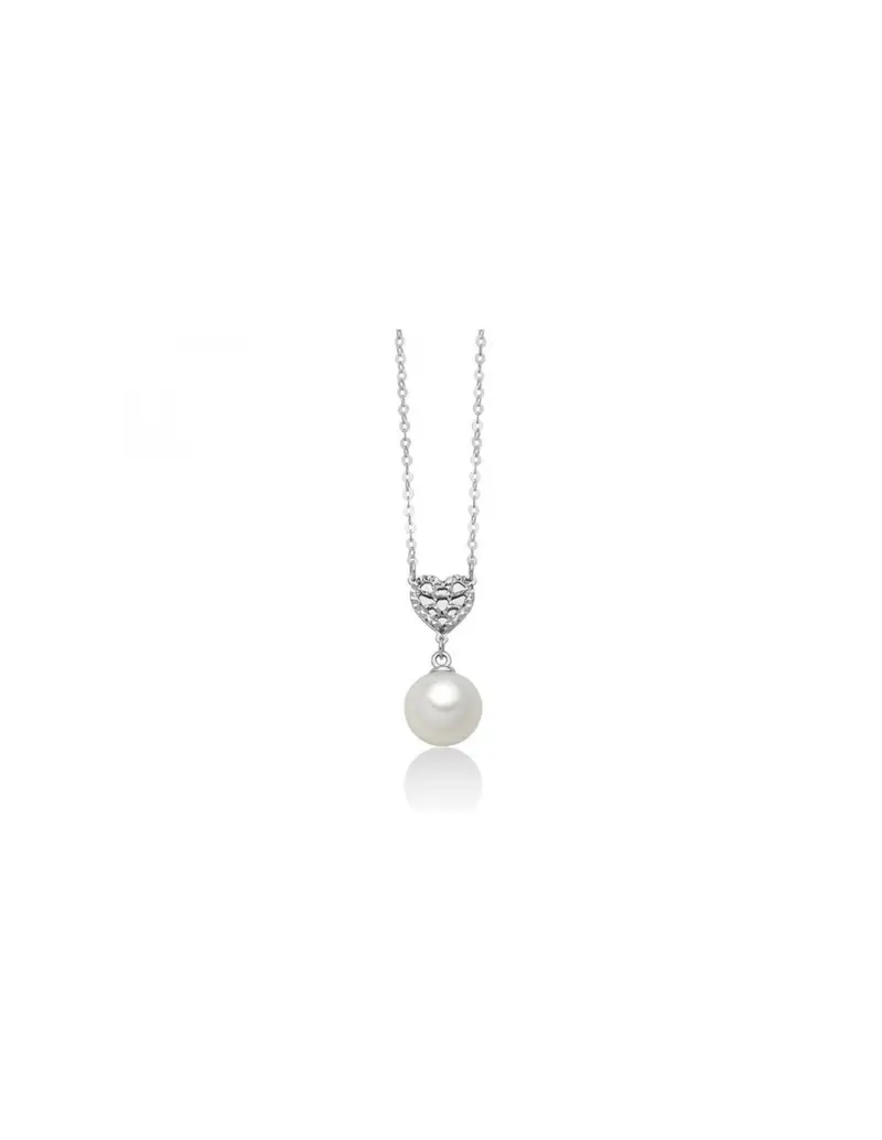 Collana MILUNA in oro bianco 9kt e perla PCL6168X