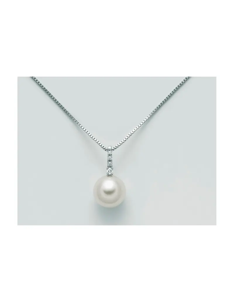 Collana MILUNA oro bianco 18kt con perla e diamanti - PCL5850
