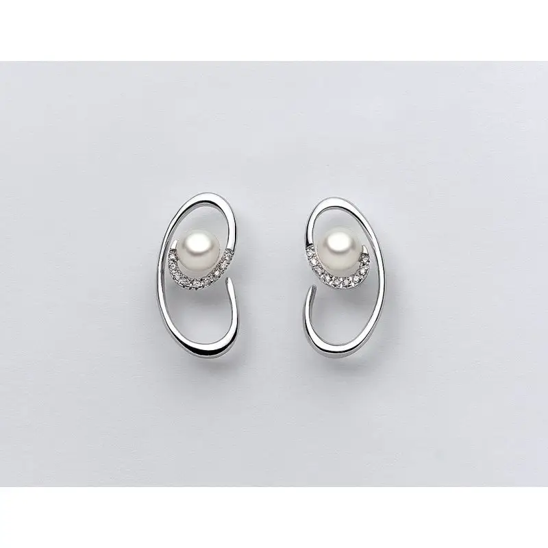 Orecchini Au+Pc+Diam - Donna - Miluna