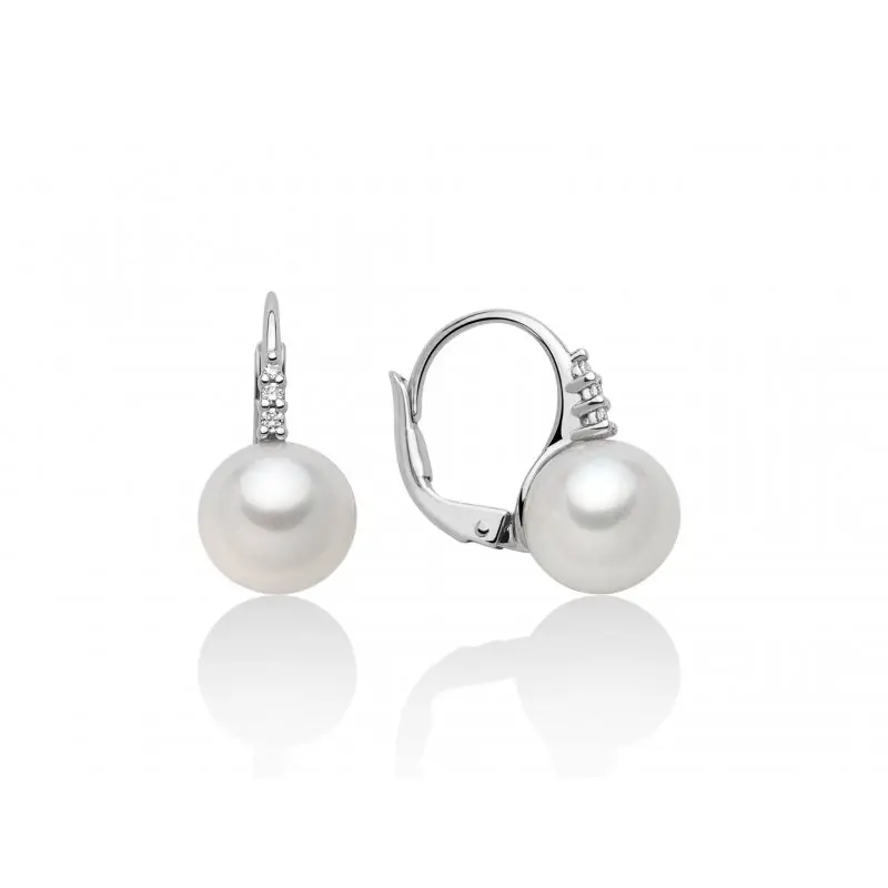 Orecchini Au+Pc+Diam - Miluna