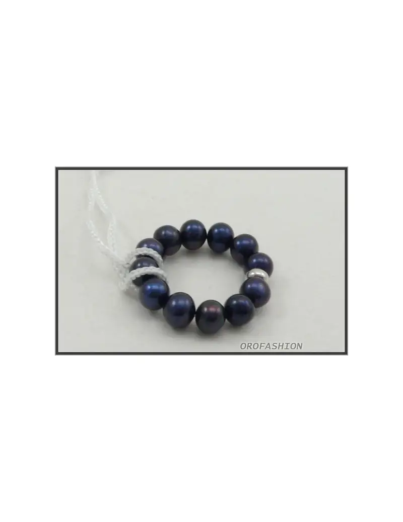 SALDI Anello YUKIKO di perle PLI1083YM12 Misura 12 elastica