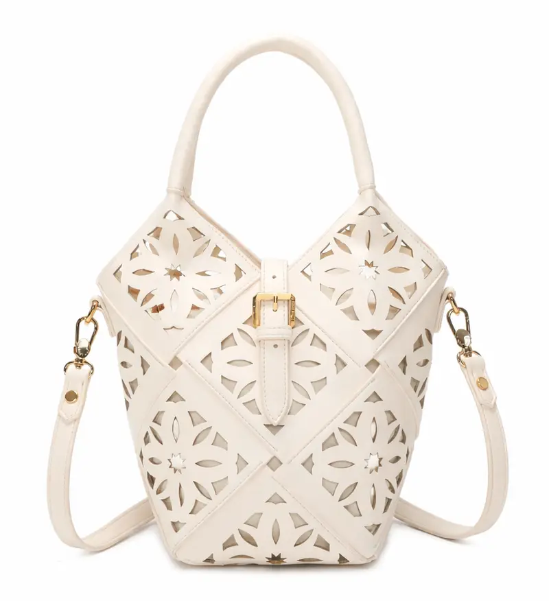 Borsa a mano e tracolla Mimì-Muà Bianca