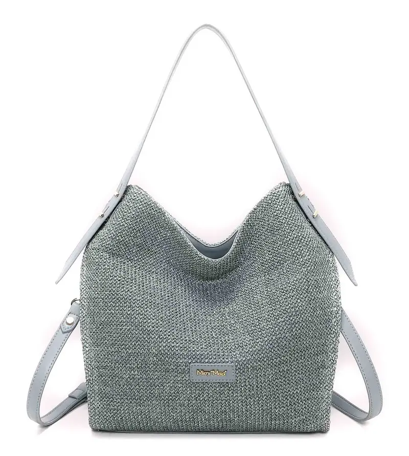 Borsa a spalla e tracolla Mimì-Muà Celeste