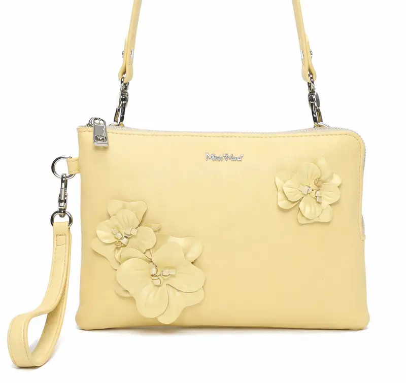 Borsa clutch a mano Mimì-Muà Gialla