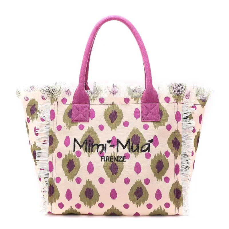 Borsa da mare piccola Mimì-Muà Beige/Verde