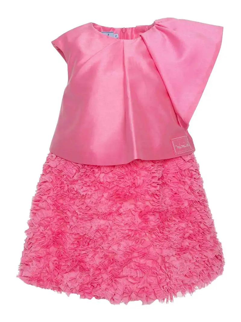 Abito Con Ruches Multicolore