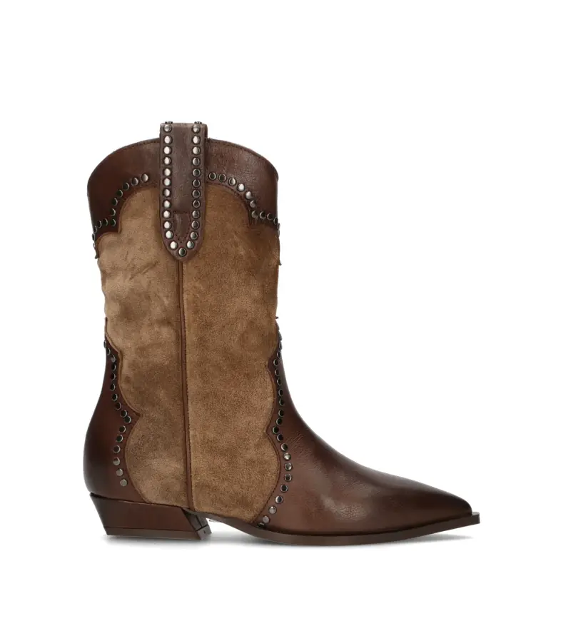 Stivale donna marrone in suede Vario