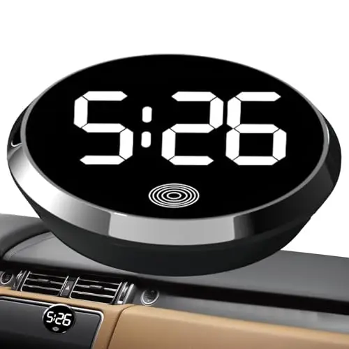Mimoqk Orologio Da Auto - Orologio Vettura con Controllo Tattile, con Display leds per Frigorifero Scuola Viaggio