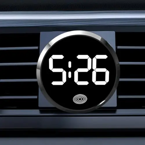 Mimoqk Orologio Da Auto - Orologio Vettura con Controllo Tattile, con Display leds per Frigorifero Scuola Viaggio miniatura 2