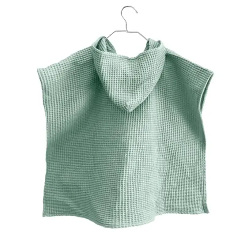 MIMUSELINA Poncho Asciugamano Bebe - Asciugamano Baby in cotone - Poncho leggero e assorbente, ad asciugatura rapida, asciugamano per bambini per spiaggia e bagno (Mint)