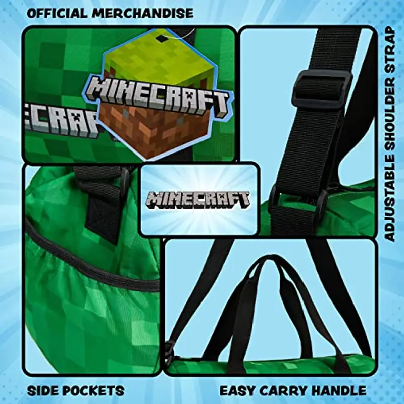 MINECRAFT Borsone da viaggio Ragazzo Blu 2440038 miniatura 3