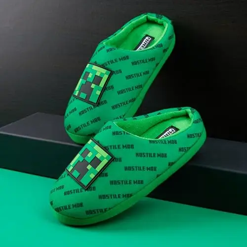 MINECRAFT Ciabatte Bambino, Accogliente Creeper Casa Scarpe miniatura 2
