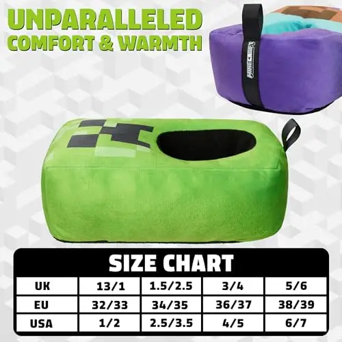 MINECRAFT Ciabatte Bambino, Accogliente Creeper Casa Scarpe miniatura 2