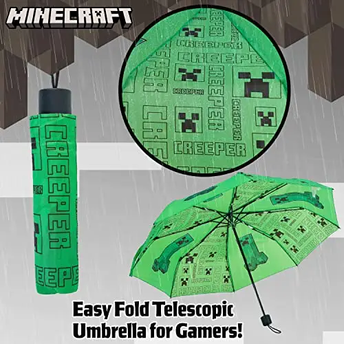 MINECRAFT Ombrelli Bambino Verde 2537146 miniatura 3