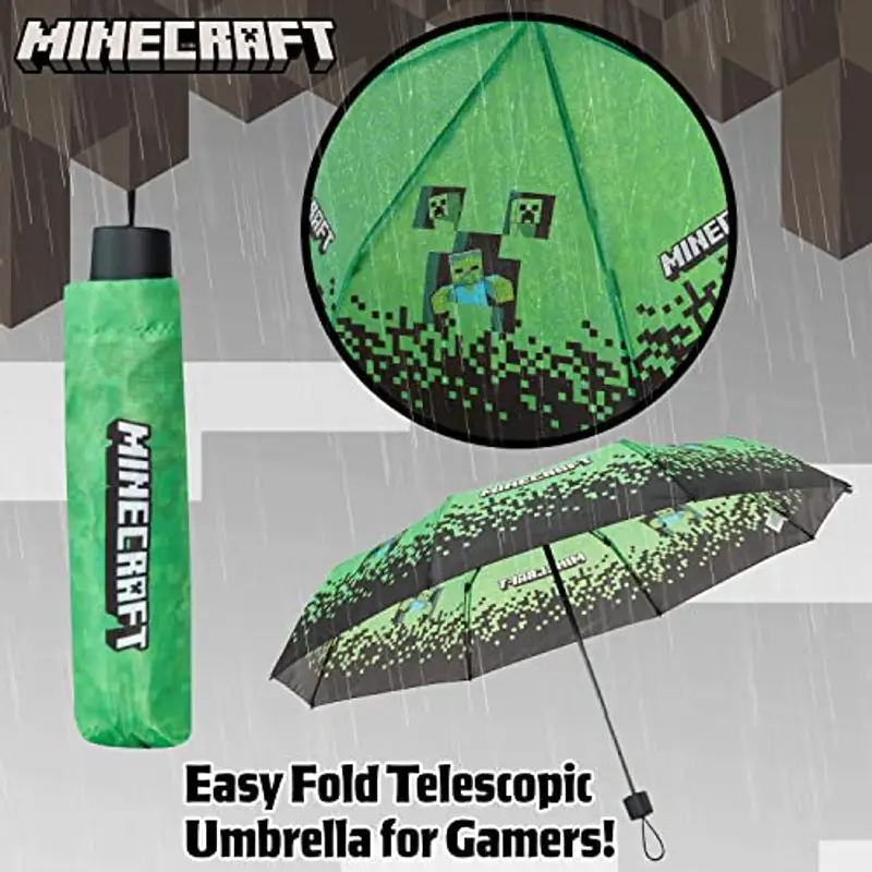 MINECRAFT Ombrelli Bambino Verde 1353428 miniatura 2