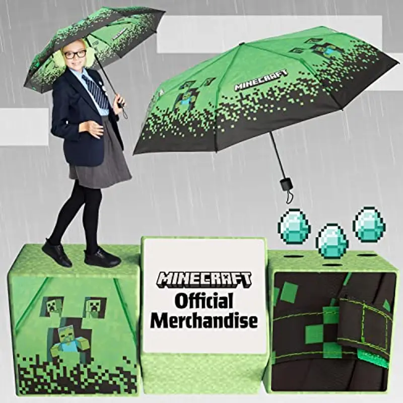 MINECRAFT Ombrelli Bambino Verde 1353428 miniatura 3