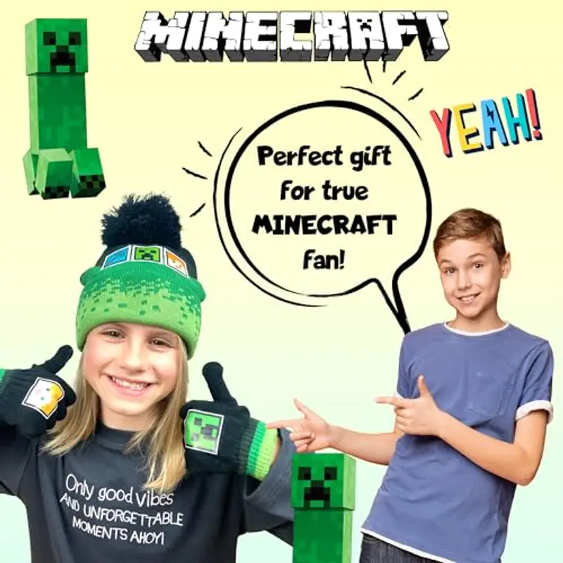 MINECRAFT Guanti Verde 2298510 miniatura 3