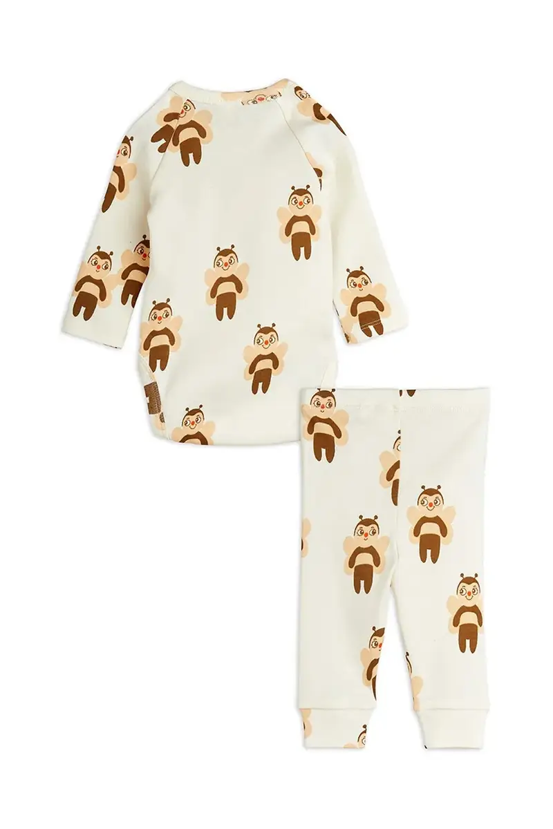 completo in cotone neonato/a Bees colore beige 2564010411 miniatura 2