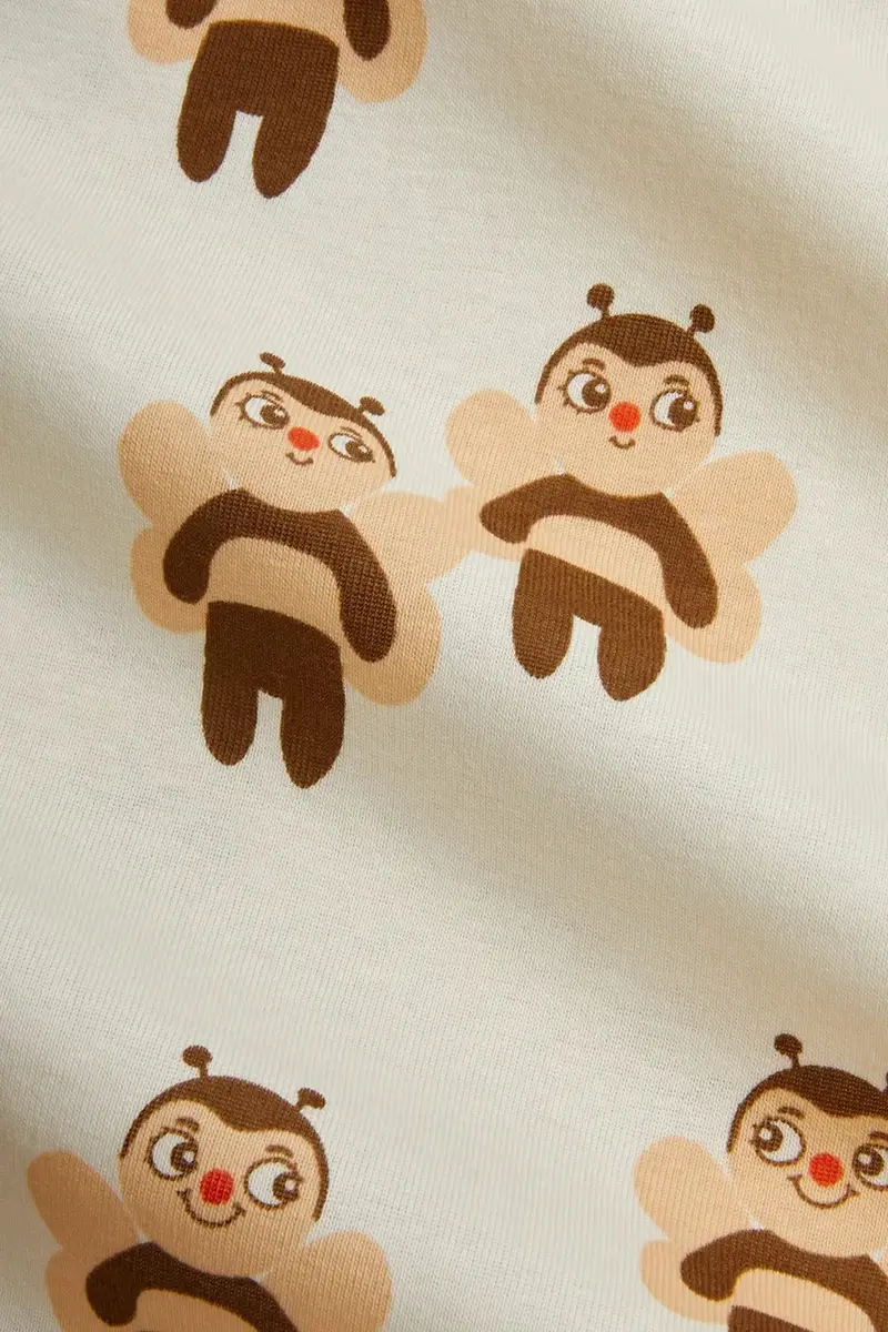 completo in cotone neonato/a Bees colore beige 2564010411 miniatura 4