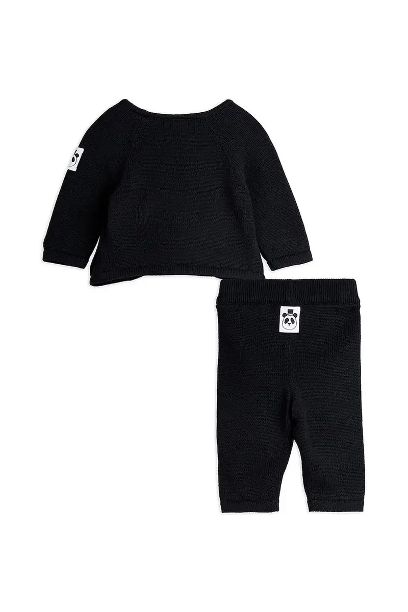 completo in cotone neonato/a Fine knit colore nero 2564011299 miniatura 2