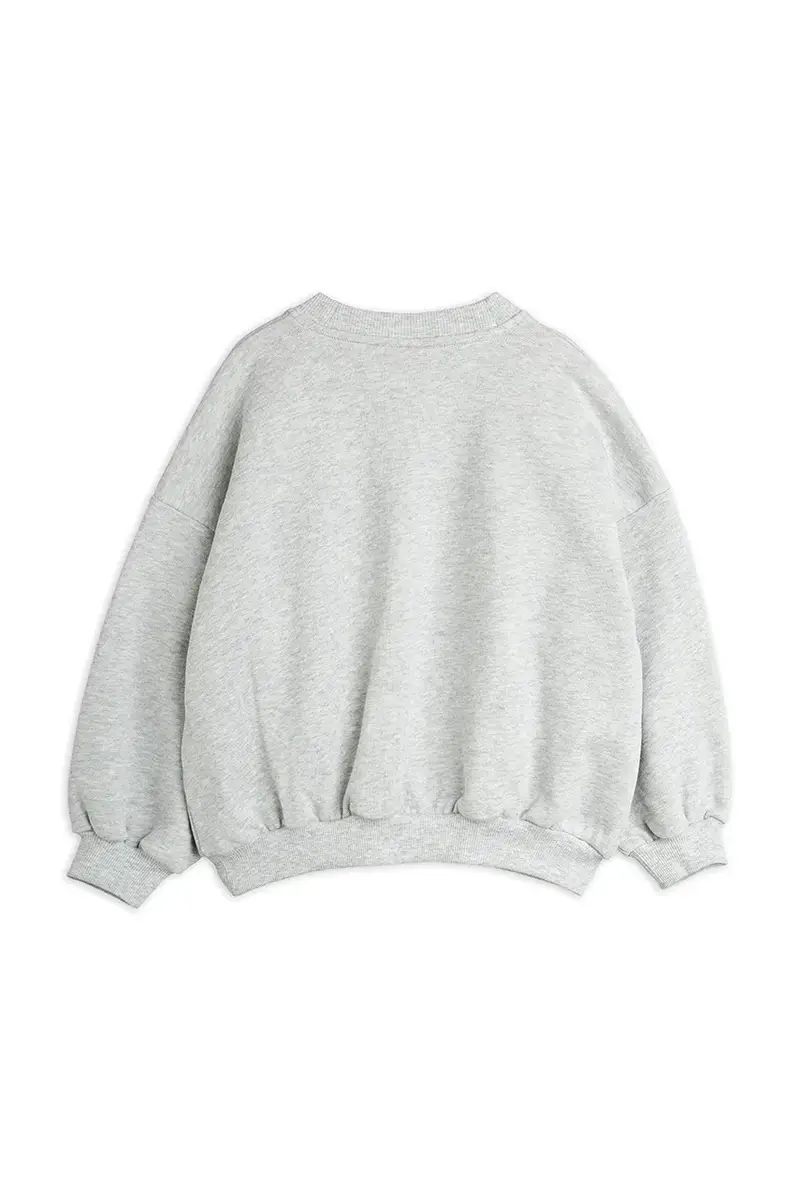 felpa in cotone bambino/a Bear colore grigio con applicazione 25720108 miniatura 3