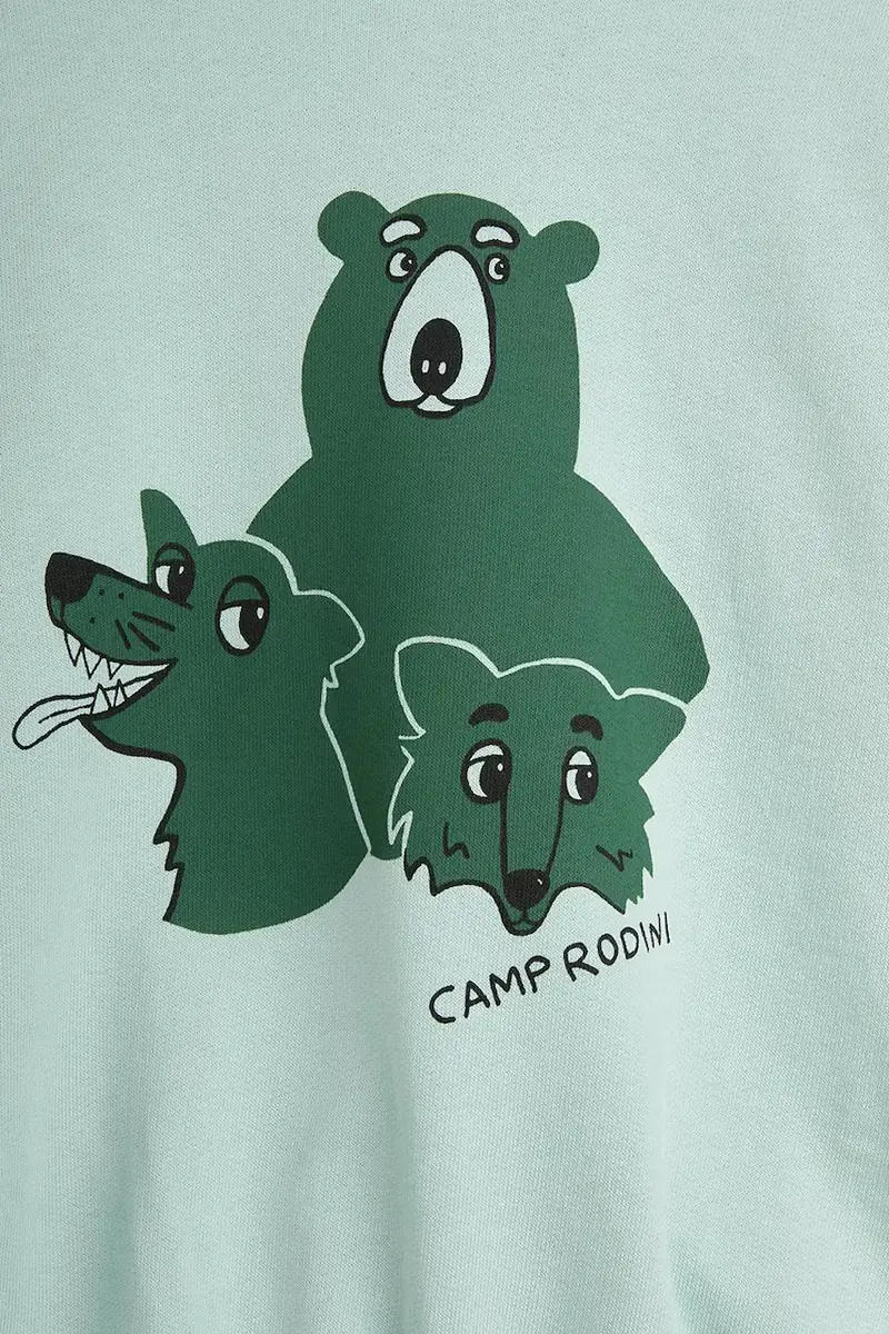 felpa in cotone bambino/a Camp Rodini colore turchese 2562010160 miniatura 3