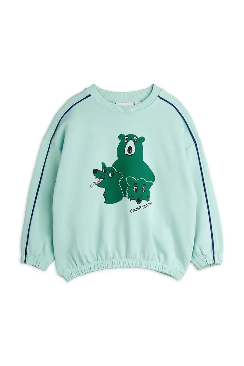 felpa in cotone bambino/a Camp Rodini colore turchese 2562010160