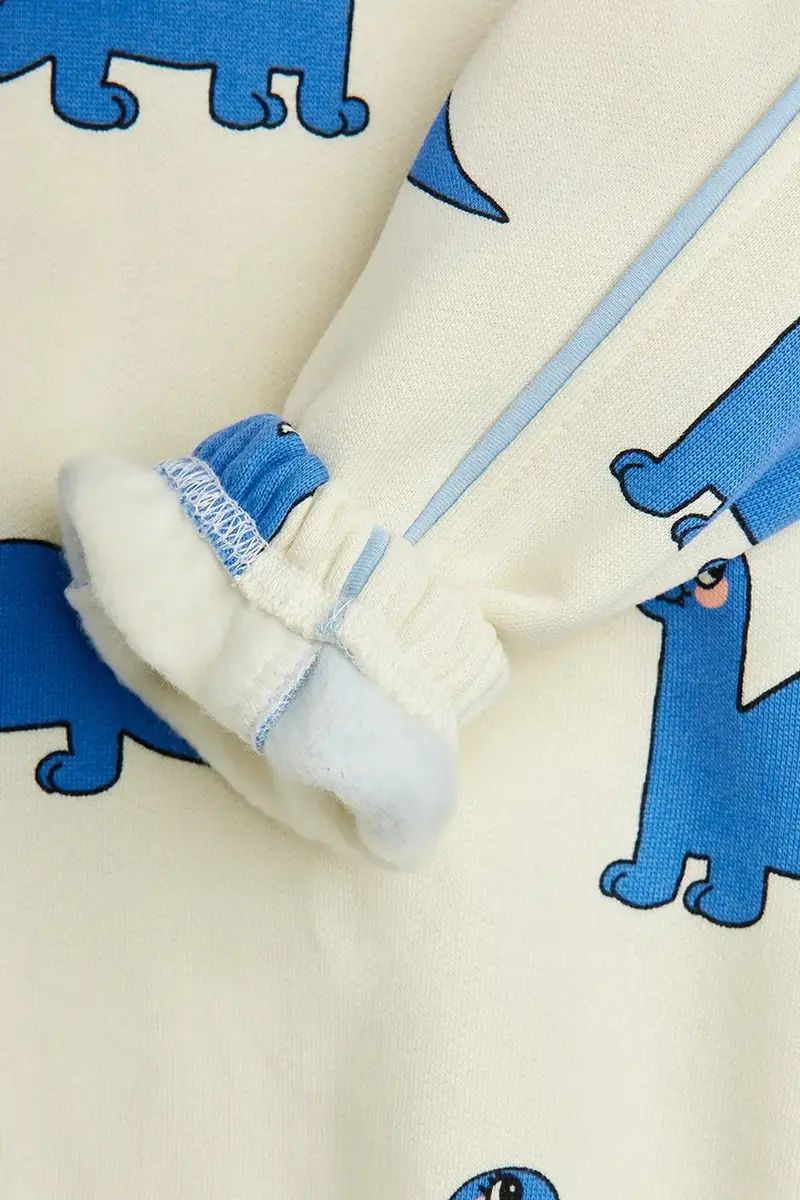 felpa in cotone bambino/a Dino colore bianco 25720114 miniatura 4