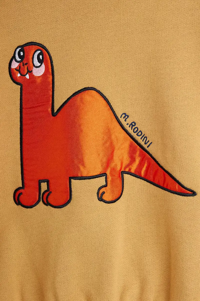 felpa in cotone bambino/a Dino colore marrone 25720133 miniatura 4