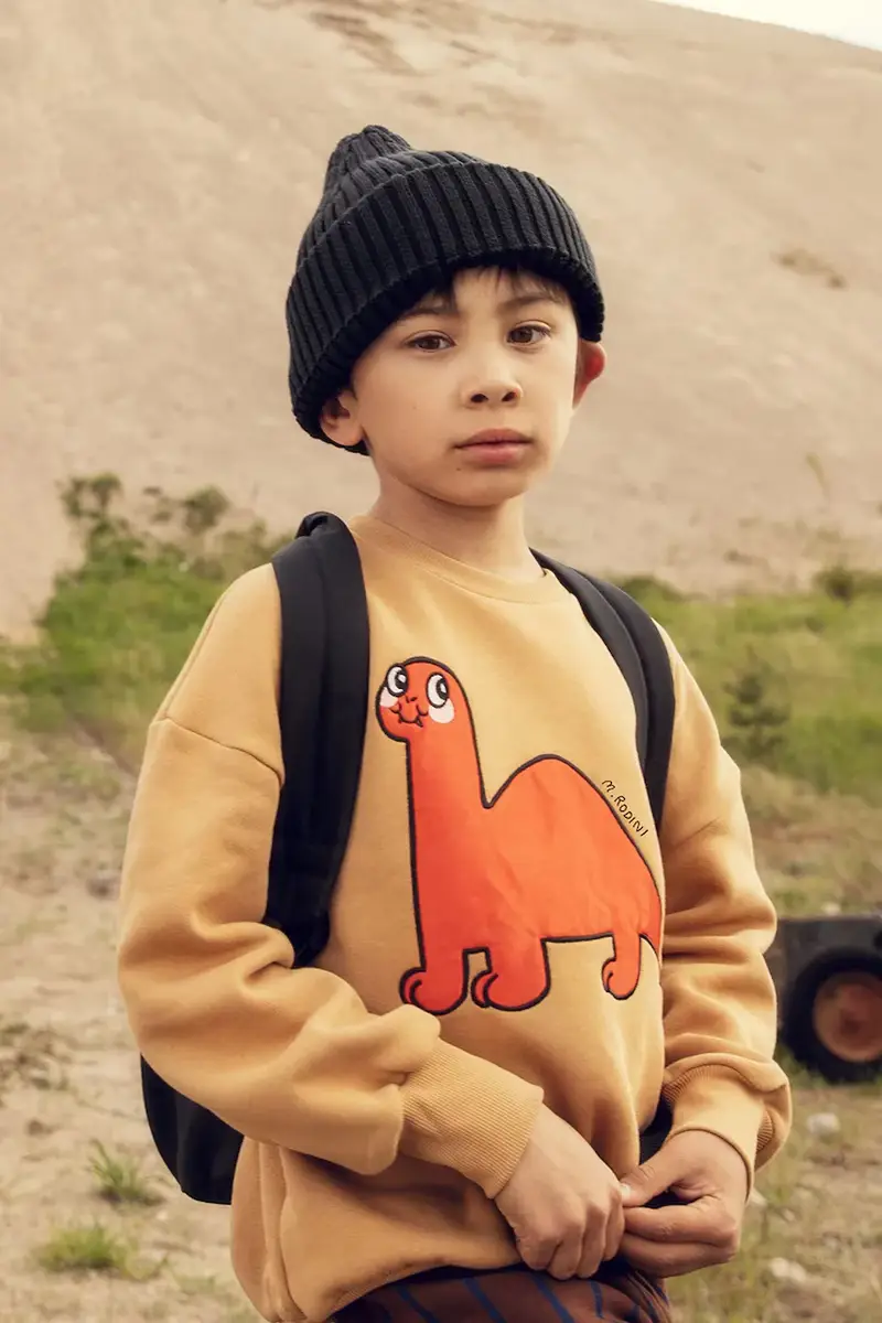 felpa in cotone bambino/a Dino colore marrone 25720133