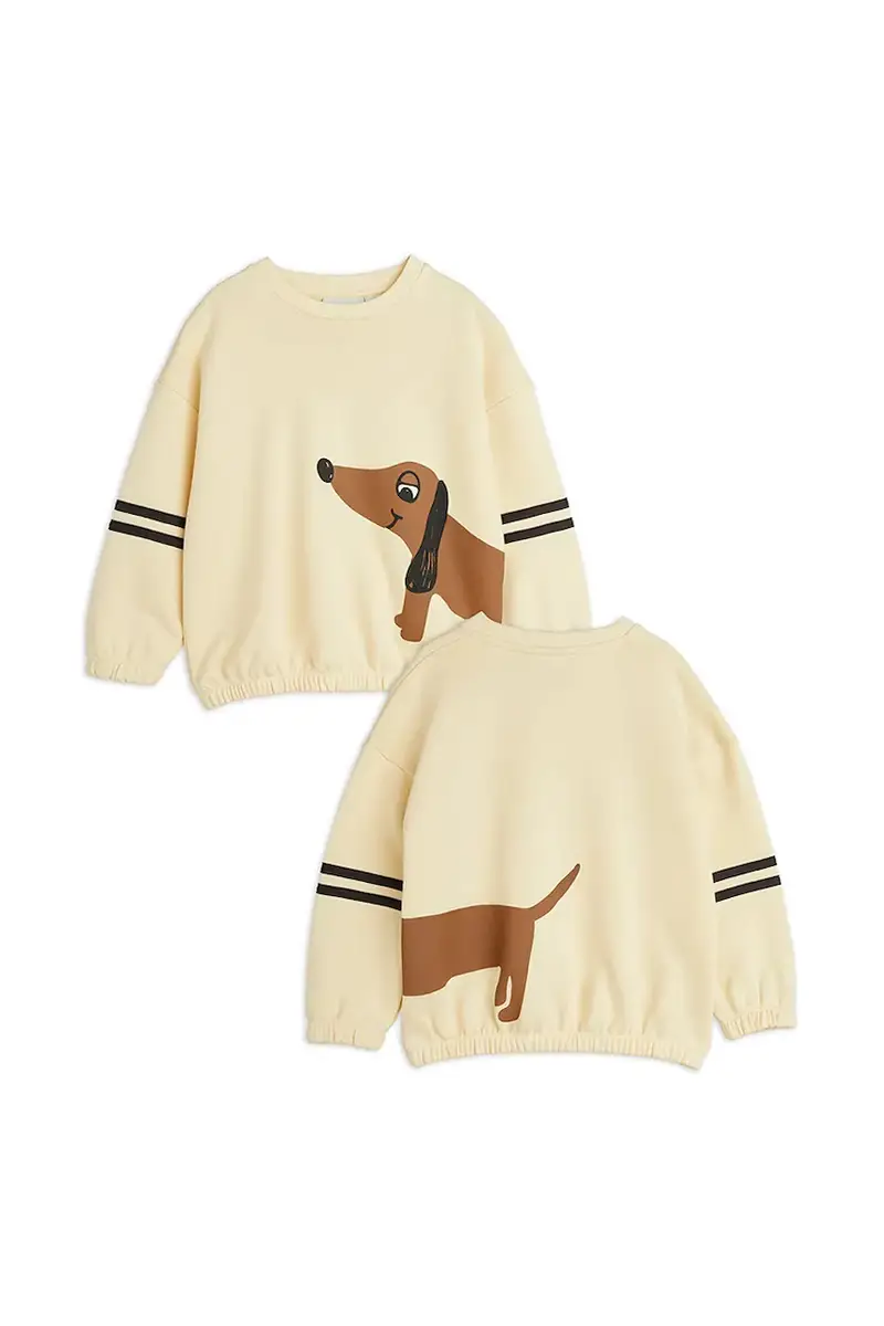 felpa in cotone bambino/a Dog colore beige 2512013513 miniatura 2