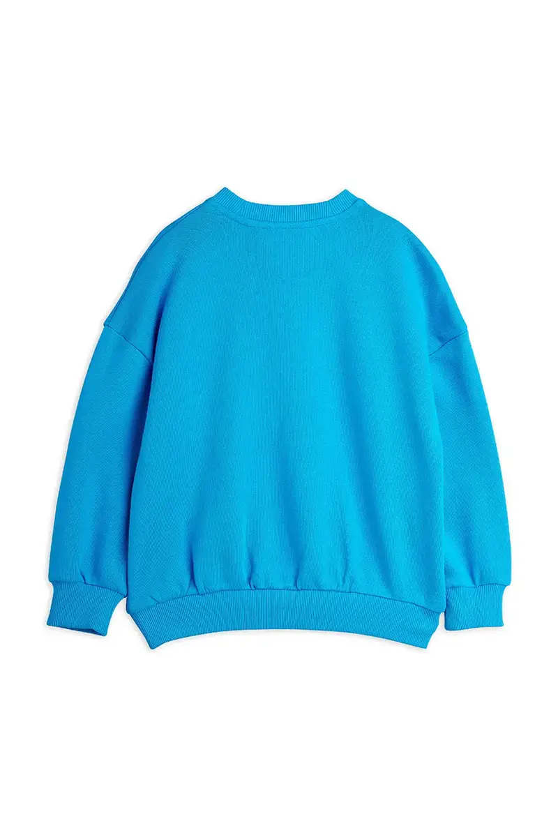 felpa in cotone bambino/a Dog colore blu con applicazione 11000311 miniatura 3