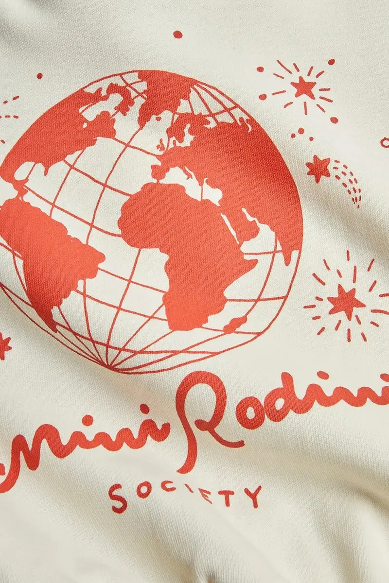 felpa in cotone bambino/a Mini Rodini society colore beige 2562011711 miniatura 3