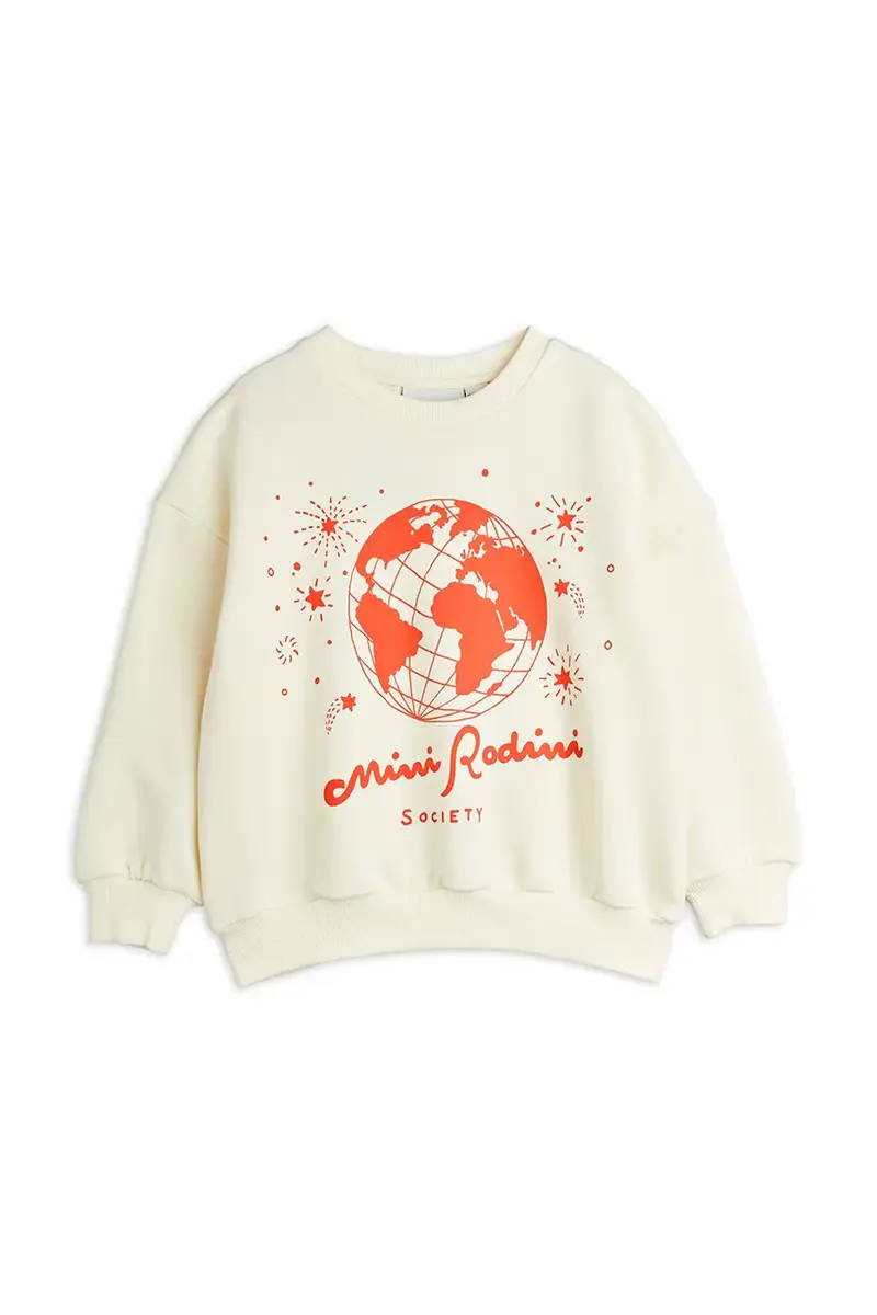 felpa in cotone bambino/a Mini Rodini society colore beige 2562011711