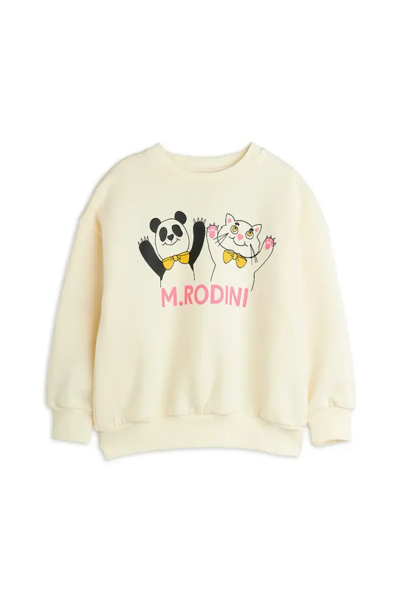 felpa in cotone bambino/a Panda & cat colore beige 25720136