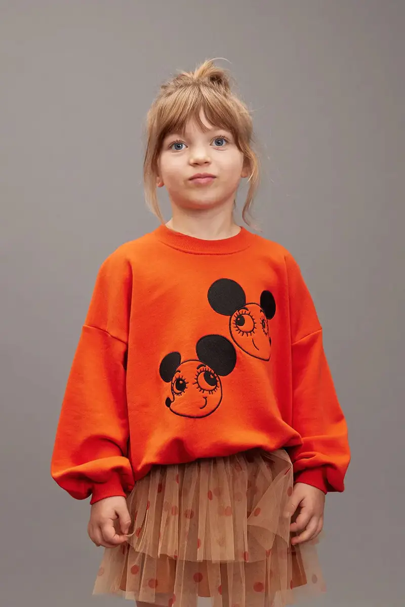 felpa in cotone bambino/a Ritzratz colore rosso 25720140