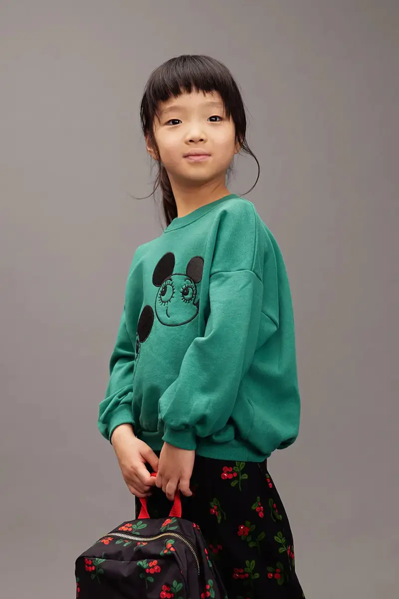 felpa in cotone bambino/a Ritzratz colore verde 25720140 Turchese