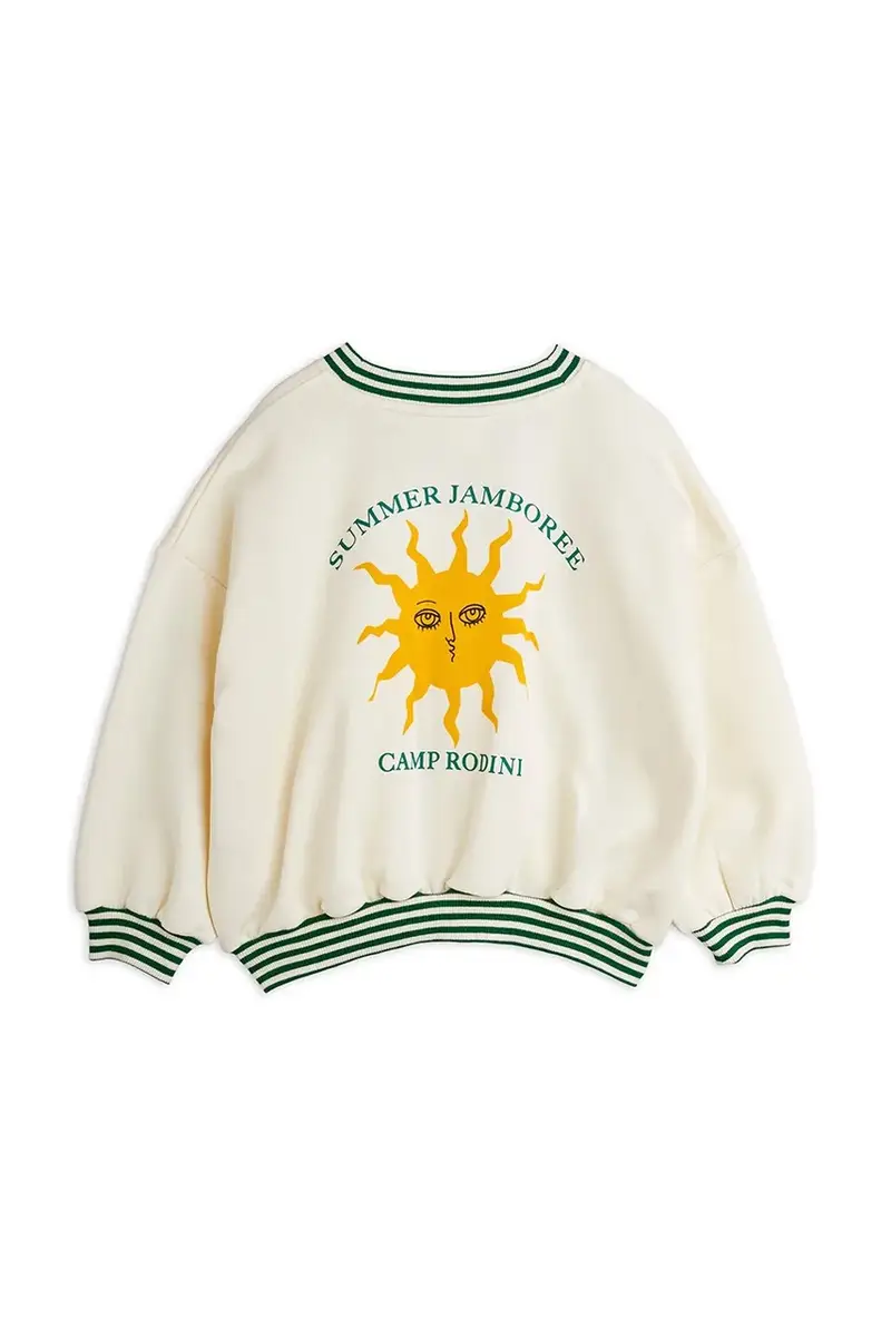 felpa in cotone bambino/a Sun colore beige 2562010811 miniatura 4