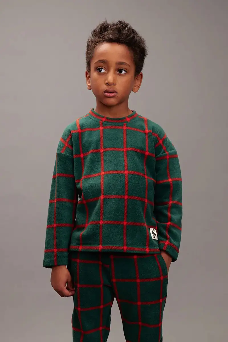 felpa in pile bambini colore verde 25710126